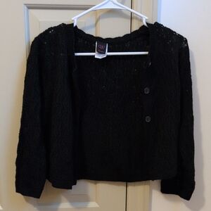 Wrapper Black Knit Shrug